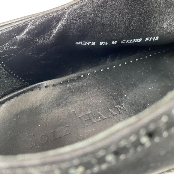 Cole Haan Men\'s Williams Wingtip Oxford Black Leather Lace Up Shoes Size 9.5 M main image 8